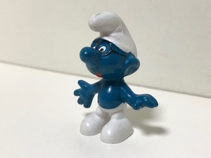 期間限定大幅値下げ！【 スマーフ PVC フィギュア 】 SMURF 黒メガネ 眼鏡 人形 / SCHLEICH シュライヒ SMURF VINTAGE PVC FIGURE V6-21-30