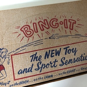 期間限定大幅値下げ！ 激レア アメリカ バドミントンゲームビング Vintage BING IT Badminton Game 1950 年代 ディスプレイ VG-2の画像2