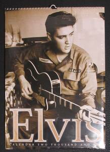 [ new goods / imported goods /2002 year calendar /30cm×42cm]ELVIS PRESLEY/ELVIS Calendar 2002