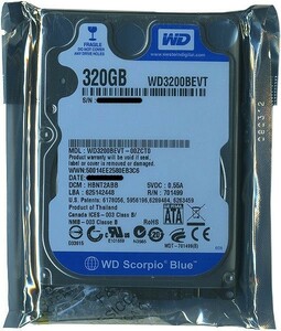 WesternDigital HDD 2.5inch WD3200BEVT 320GB 9.5mm