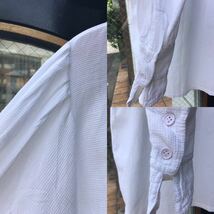 ヨーロッパ古着 ブラウス vintageブラウス フロントプリーツ blouse shirt 長袖シャツ　ボウタイ 蝶ネクタイ LV608_画像7