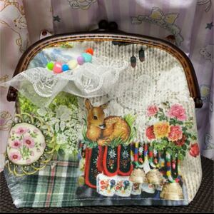 がま口ポーチ ハンドメイド
