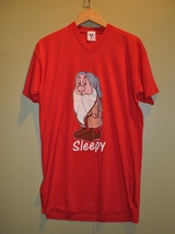 ユーズド 80年代 DISNEY SNOW WHITE SLEEPY ディズニー スノーホワイト スリーピー Tシャツワンピ MADE IN USA_画像1