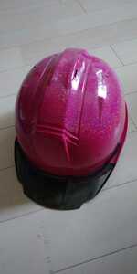 shinwa protection cap pink lame new goods unused work helmet one point thing 