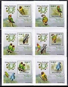 モザンビーク切手『鳥』6シートセット 2010 市場価格3600円