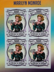 brunji stamp [ Marilyn * Monroe ] less eyes strike 4 sheets seat 2013 A