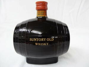 静岡県限定 未開栓 SUNTORY OLD WHISKY サントリー オールド 樽型ボトル 700ml 43% ウイスキー特級 即決