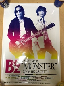 B'z　ビーズ　CD　B2告知ポスター「MONSTER」　非売品　販促用　松本孝弘　稲葉浩志