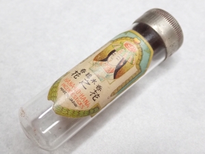 O167　大正ロマン　日本香堂　香水瓶　線香香水　花之花　ミニボトル　ガラスボトル　Japanese　Antique　INCENCE STICKS BOTTLE