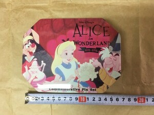  正規品 不思議の国のアリス 45周年 記念 ピンバッジ セット Alice in Wonderland 1951-1996 pin badge lapel pin ピンズ ボックス アリス