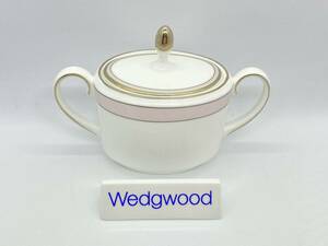 ＊未使用品＊WEDGWOOD ウェッジウッド VERA WANG PINK DUCHESSE Lid Sugar Bowl ヴェラ ウォングピンクダッチェスリッドシュガーボウル*M70