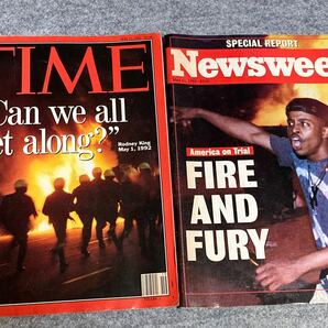【洋書】TIME & Newsweek 2冊セット　雑誌　1992年5月11日号the LA riotロスアンジェルス暴動の特集号