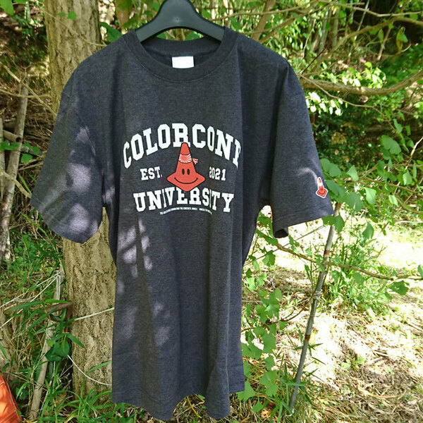 送料無料(^^ )DORCUS-TBSドーカス　COLORCONE UNIVERSITY T-SHIRTS カラーコーン Tシャツ【 ヘザーネイビー XL】