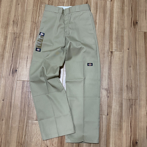 本物志向に愛されるUSAライン 「W34/L32」 Dickies ディッキーズ 極太 ルーズフィット LOOSE FIT ダブルニー カーキ KH 85283 正規品