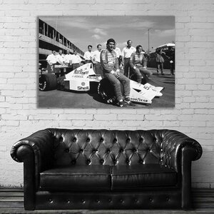 Ayrton Senna アイルトン・セナ 特大 ポスター 約150x100cm 海外 F1 インテリア グッズ 絵 雑貨 写真 フォト アート 大判 大 4