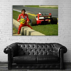 Ayrton Senna アイルトン・セナ 特大 ポスター 約150x100cm 海外 F1 インテリア グッズ 絵 雑貨 写真 フォト アート 大判 大 1