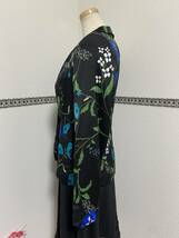 新品 4P/9号 Tadashi Shoji Calvin Klein｜カルバンクライン ジャケット ブラック/ブルー 花柄 BL16614NT_画像6