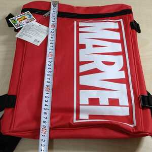 MARVEL スクエアボックスリュック ver.2 レッド　ロゴホワイト