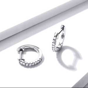 A34 great popularity! earrings lady's 18kRGP silver hoop earrings 