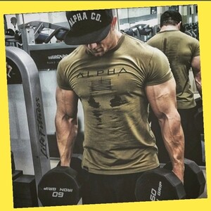 フィットネスウェア☆ジムウェア☆トレーニングウェア☆筋トレ☆Tシャツ☆メンズ