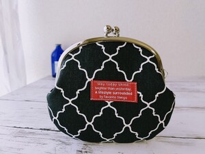 がま口 モロッカン柄 北欧風 小銭入れ 小物入れ 化粧ポーチ イヤホンケース カードケース ハンドメイド