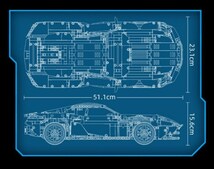 ブロック　ティファニーブルー ミアストンマーチン スーパーカー　ニフィグ レゴ 互換 LEGO 互換 テクニック フィギュア 2008pcs_画像6