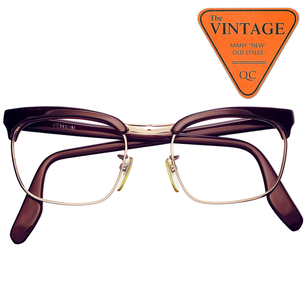 美品 1960's VIENNALINE ウィーンライン ヴィンテージ 眼鏡 ヨーロッパ 48mm ブロー フレーム クラブマスター ベンナライン ゴールド 1060