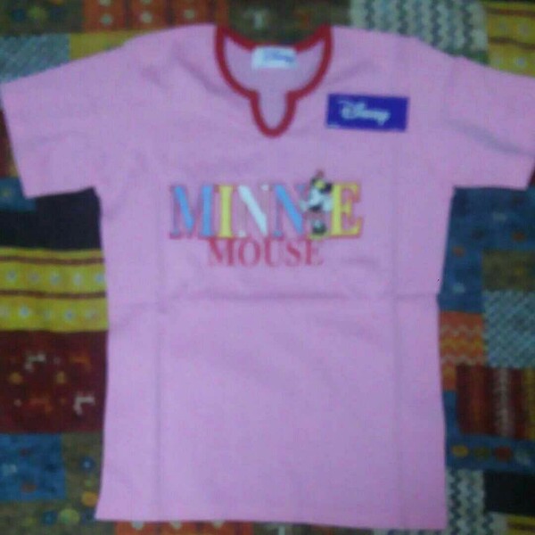 ミニー Tシャツ ピンク Ｍサイズ 赤 半袖 新品 未使用 Disney ディズニー タグ付き トップス インナー