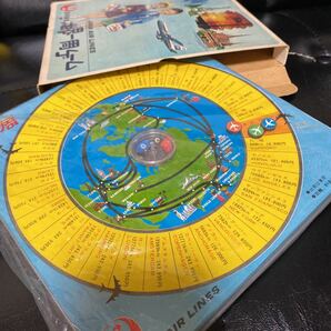 激レア JAL 日本航空 世界一周ゲーム 昭和 レトロ 当時物 JAPAN AIR LINES 航空グッズ 鶴丸 1960～1970年 ボードゲームの画像8