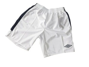 【新品】定価4200円 アンブロ/umbro サッカー ハーフパンツ UQS6004P【S】白 /紺 ◆タンパン 短パン ショートパンツ SOCCER スポーツ 運動