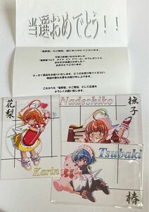 電撃姫　非売品　抽選プレゼント　すぎやま現象　メイド・イン・ドリーム　イラストカード　３枚セット　当選通知付