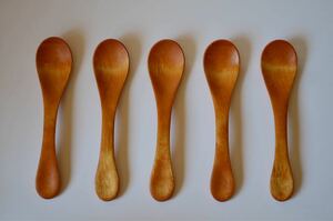 * new goods 5 pcs set *[ worker .. soul included .. making did!]... .. Oono direct person ... spoon Japanese-style tableware tree. cutlery spoon cutlery 