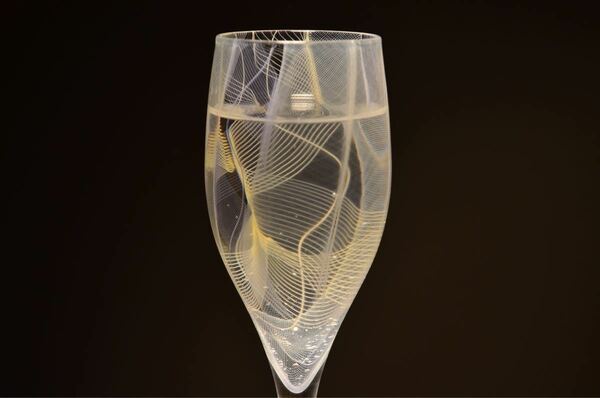 ● 新品 ● 2個セット【 MADE IN JAPAN 】シャンパングラス カクテルグラス　日本酒グラス 酒器　Glass studio MIGAKI 