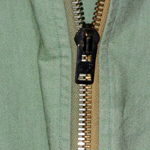 こだわりのディテール Nigel Cabourn ZIP UP Jacket 48-M ライトグリーン WALDESS Zipper の画像5