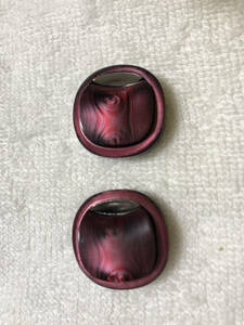 3199　約25㍉　赤紫　 ボタン ２個セット　ビンテージ　 未使用品　手芸　裁縫　おしゃれ　ハンドメイド　DIY　リメイク