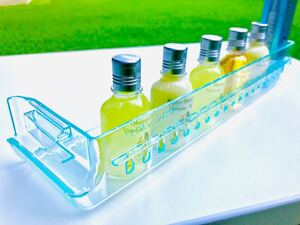 【美品】シャープ 冷蔵庫 部品 2点セット キッチン 収納 容器 保管 スケルトン ラック シンプル クリアブルー 青 ホワイト