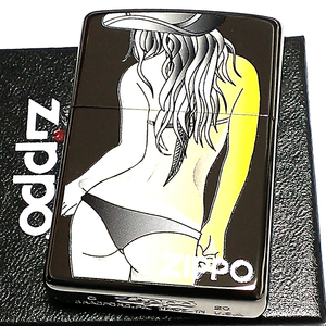 ZIPPO ライター セクシー 女性 ジッポ ボディー ブラックニッケル プリント ライター 鮮やか 黒 レディース メンズ プレゼント