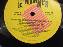 MC Hammer ： Help The Children 12'' // 落札5点で送料無料_画像4