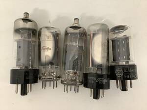 昭和レトロ　真空管 GT管ほか計5本　ジャンク 17DW4A / 12B-B14 / 6GB3A / 6GK17 / 12AX4 vacuum tube Made in japan　日本製