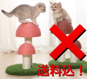 【36時間以内発送!】キャットタワー ピンク キノコ