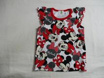 BB950【Disney】ミニーマウス　プリント　タンクトップ　女児　白・赤・黒　90_画像1