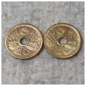 10銭アルミ青銅貨 昭和13年・昭和14年銘 極美品 2点セット / #0387