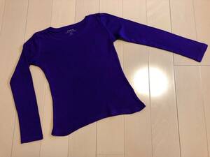*0 POLO RALPH LAUREN Polo Ralph Lauren po knee Mark long T-shirt ( long T) 4T purple purple 0*
