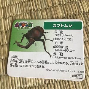 カード　ムシキング カブトムシ　ミニミニ　めんこ