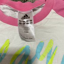 USED adidas adigirl アディガール　アディダス 半袖Tシャツ 130_画像3