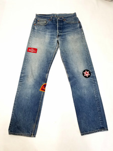 良い色落ち 80s ～90s USA製 levi's 501xx w33 555 バレンシア工場製 ヒゲ落ち ハチの巣 ワッペンカスタム アメリカ製 ビンテージ