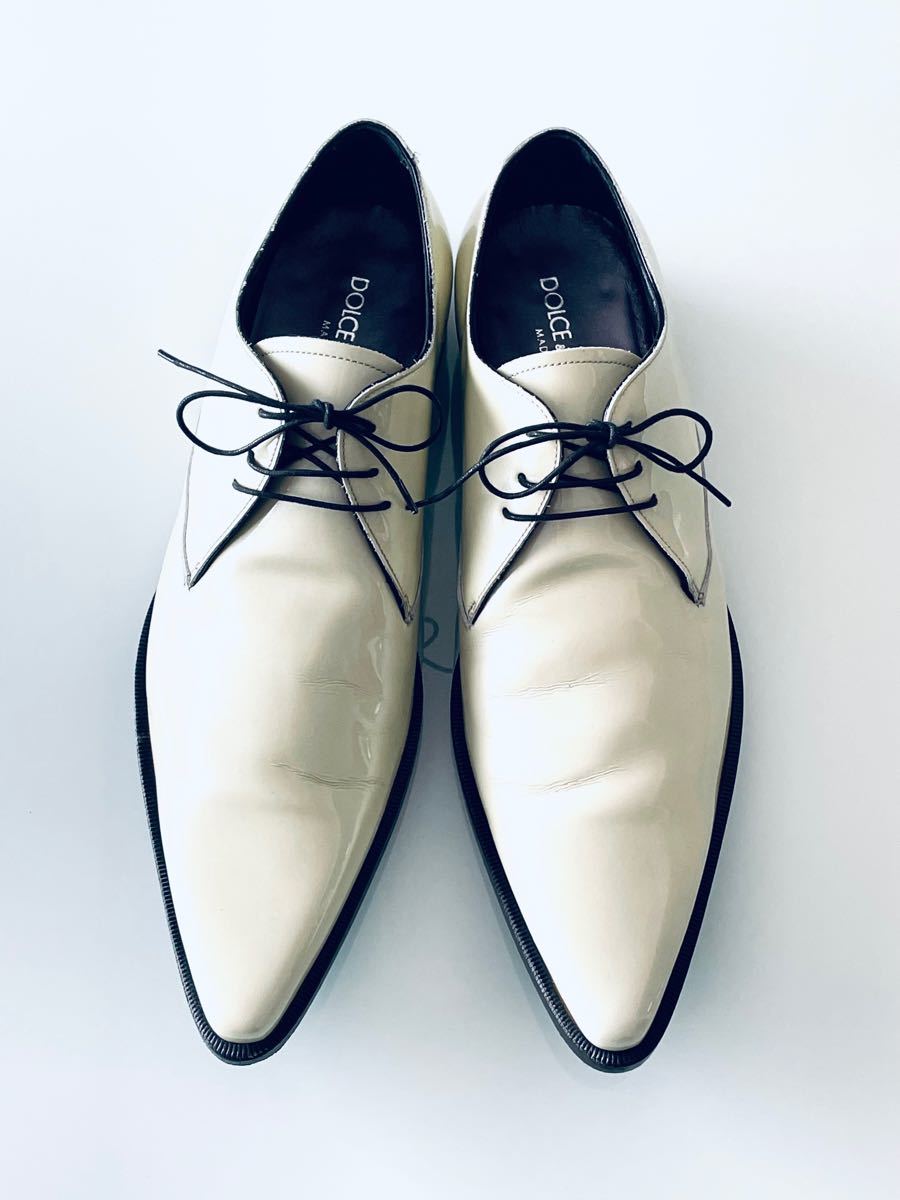美品】 Dolce&Gabbana パテントレザーシューズ 黒 サイズ42|PayPay