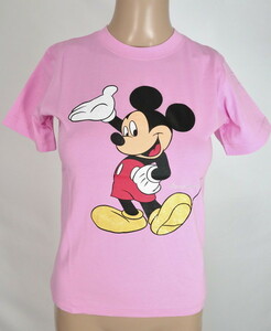 　＊新品 ディズニー Disney ミッキーマウス MICKEY MOUSE 半袖 プリント Tシャツ 送料込み980円 コットン100% サイズM ピンク LCT411