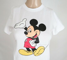 　＊新品 ディズニー Disney ミッキーマウス MICKEY MOUSE 半袖 プリント Tシャツ 送料込み980円 コットン100% サイズMホワイトLCT409_画像2