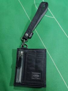 * Porter FLYING ACE nylon oks material with strap 2. folding purse wallet black beautiful goods!!!*